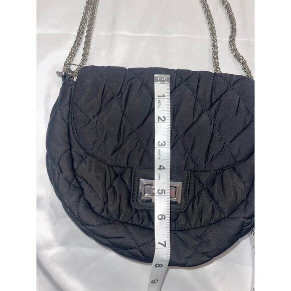 BCBGENERATION Black Quilted Chain Shoulder Strap Women's Handbag Bag - Picture 6 of 12